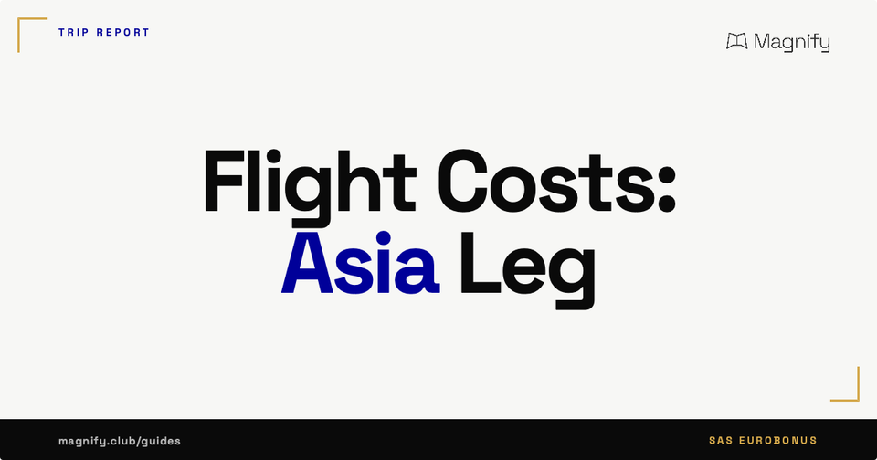 SAS 1 Million Challenge: Flight Costs and Booking Insights (Asia Leg)