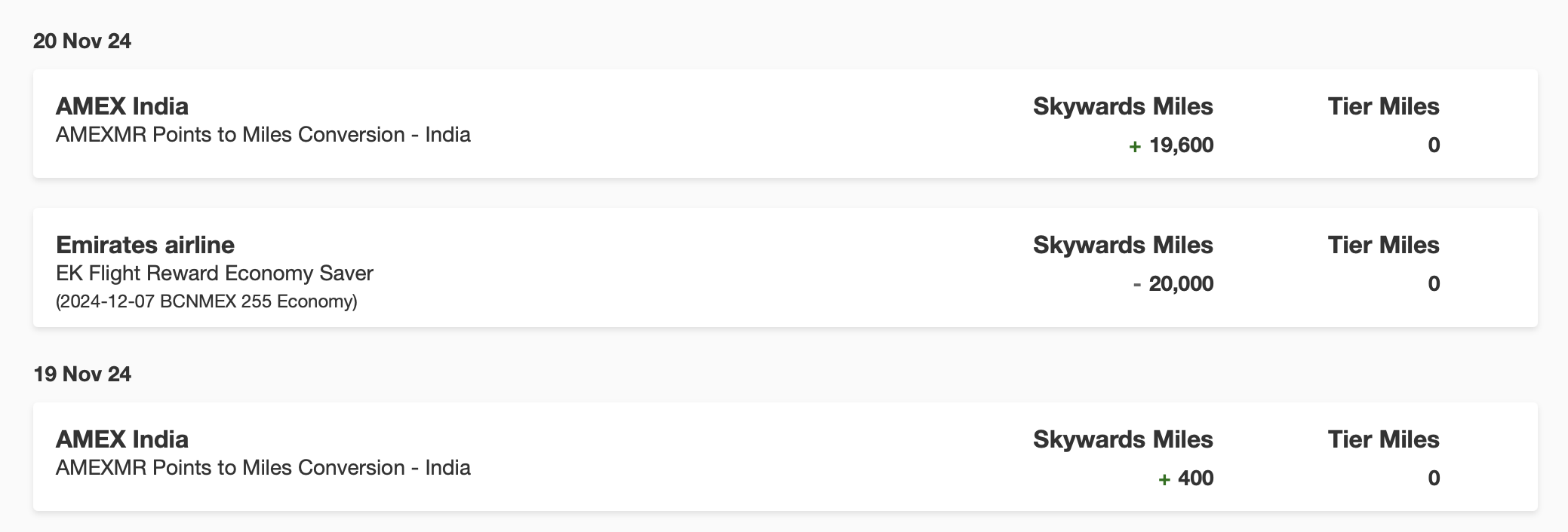 Amex Transfer and Flight Booking