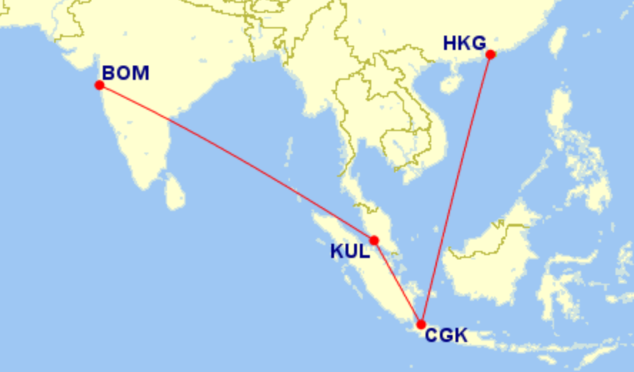 Jakarta to Hong Kong