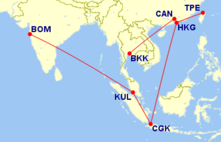 Hong Kong to Taipei