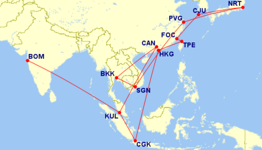 Guangzhou to Mumbai via Kuala Lumpur