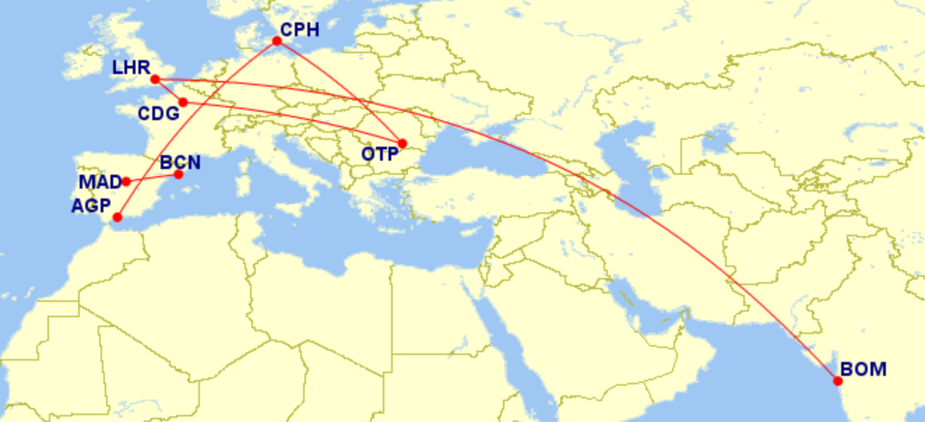 Bucharest to Copenhagen