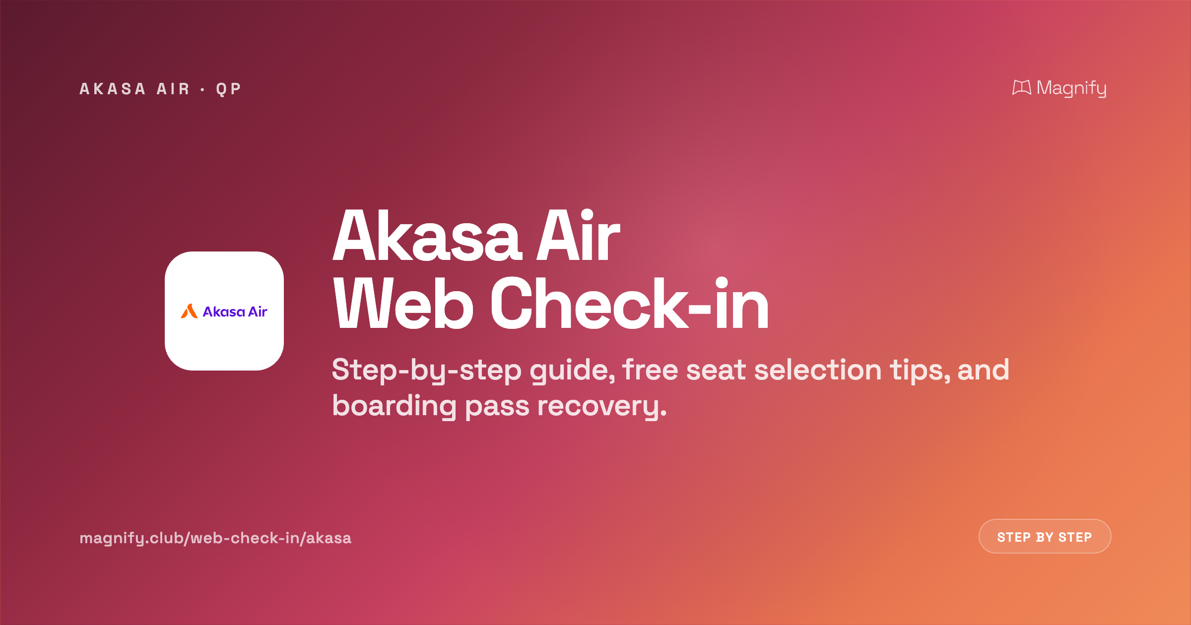 Akasa Air Web Check-in: Step-by-Step Guide (2026) | Magnify